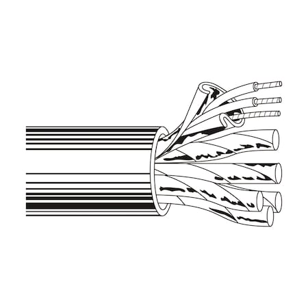 Belden Multi-Conductor Cable, AWM, 18 AWG, 6 C, Chrome, PVC, Stranded, 30V AC, Indoor, 5000 ft 9773 0605000